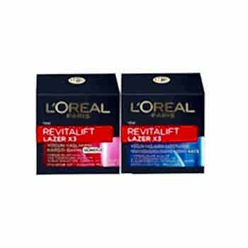 Loreal Revitalift Lazer X3 Gündüz + Gece Kremi