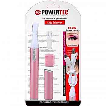 Powertec TR 202 Kaş Düzeltme Ve Burun Kulak Kıl Kesme Makinesi USB Şarzlı