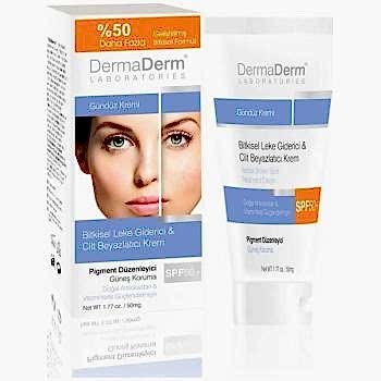 Dermaderm Cilt Lekelerine Karşı Bitkisel  & Cilt Beyazlatıcı Gündüz Kremi 100 gr