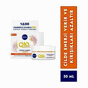 Nivea Q10  C Kırışık Karşıtı Enerji Gündüz Bakım Kremi 50Ml
