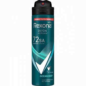 Rexona Men Erkek Sprey Deodorant Invisible Ocean Deep 72 Saat Kesintisiz Üstün Koruma 150 ml
