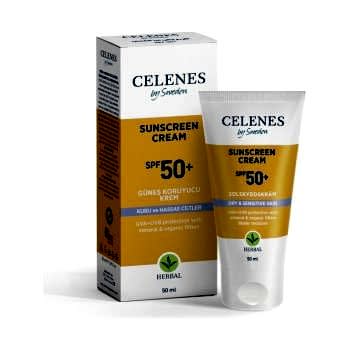 Celenes Herbal Güneş Kremi Kuru ve Hassas Ciltler 50 Spf 50 ml