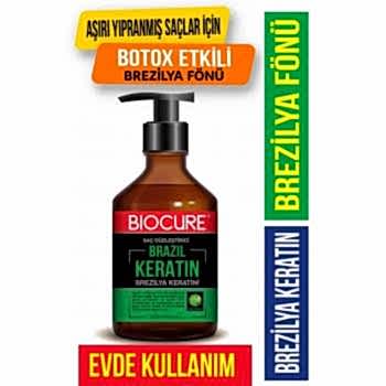 Biocure Saç Düzleştirici Keratin Bakımı Brezilya Fönü 500 Ml Kokusuz Dumansız