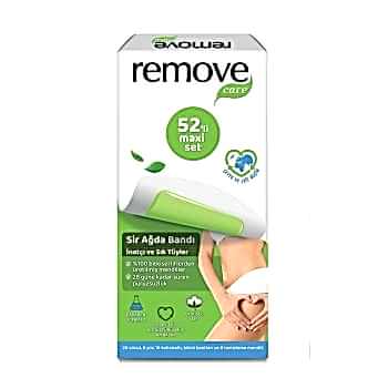 Remove Care Maxi Set İnatçı Ve Sık Tüyler Sir Ağda Bandı 52'li